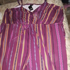 One piece lounger with spaghetti string straps